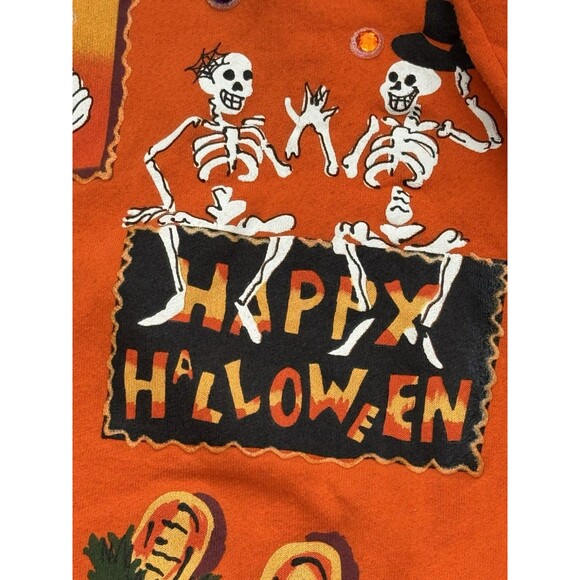 Vintage Hand painted Halloween Sweatshirt India Ink Stains Pilling O/S - Picture 7 of 9